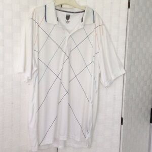 Mens Faldo Mens Golf Shirt size XXL short sleeves color White. #249